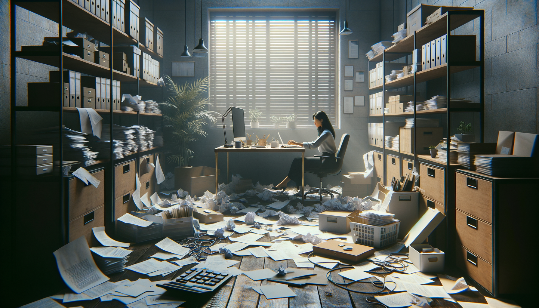 A Fractional CFO Should Bring Clarity to Chaos Without Slowing You Down A chaotic office environment filled with scattered papers